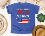 250 Years American Freedom graphic tee in Flo Blue