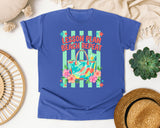 Lesson Plan Beach Repeat graphic tee in Flo Blue