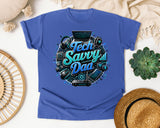 Tech Savvy Dad graphic tee in Flo Blue