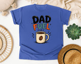 Dad Fuel Black graphic tee in Flo Blue