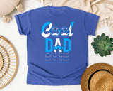 Cool Dad Blue graphic tee in Flo Blue