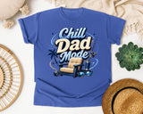 Chill Dad Mode graphic tee in Flo Blue