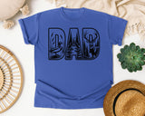 Dad Outdoors Scene graphic tee in Flo Blue