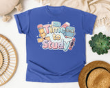 Time To Study graphic tee in Flo Blue