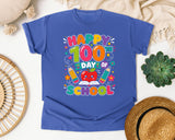 Happy 100th Day Of School graphic tee in Flo Blue