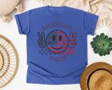 American Vibes graphic tee in Flo Blue