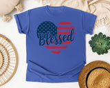Blessed graphic tee in Flo Blue