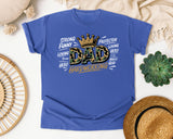 Dad Hardworking Strong Funny Loving Protector graphic tee in Flo Blue