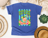 School Is Out Seas The Day graphic tee in Flo Blue