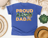 Proud Army Dad graphic tee in Flo Blue