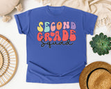 Second Grade Squad graphic tee in Flo Blue