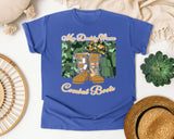 My Daddy Wears Combat Boots graphic tee in Flo Blue