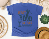 Best Dad By Par Grey graphic tee in Flo Blue