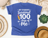 My Students Survived 100 Days Of Me graphic tee in Flo Blue