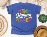 Tiny Human Tamer graphic tee in Flo Blue