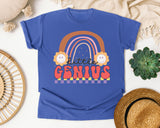 Little Genius graphic tee in Flo Blue