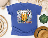 Dad Life Grey 2 graphic tee in Flo Blue
