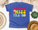 Little Miss Pre-K graphic tee in Flo Blue