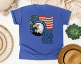 1776 2026 Quarter Millennial graphic tee in Flo Blue