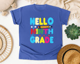 Hello Ninth Grade graphic tee in Flo Blue