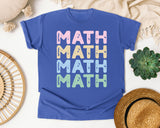 Math Math Math Stacked graphic tee in Flo Blue