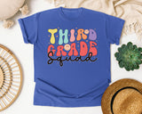 Third Grade Squad graphic tee in Flo Blue