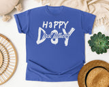 Happy First Father's Day Classic graphic tee in Flo Blue