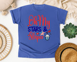 Oh My Stars And Stripes graphic tee in Flo Blue