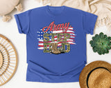Army Step Dad graphic tee in Flo Blue