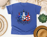 250 Years 1776 2026 graphic tee in Flo Blue