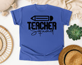 Teacher Squad graphic tee in Flo Blue