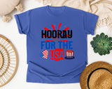 Hooray For The USA graphic tee in Flo Blue