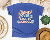 Game Over Back To School Kawaii graphic tee in Flo Blue