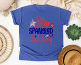 Star Spangled And Sassy graphic tee in Flo Blue