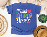 Team Third Grade graphic tee in Flo Blue