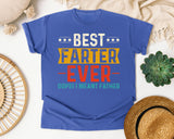Best Farter Ever Oops I Meant Father graphic tee in Flo Blue