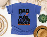 Dad Fuel Legend Mode Black graphic tee in Flo Blue