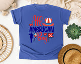 All American Boy graphic tee in Flo Blue