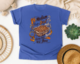 Medium Rare Dad Always Well Done Brown graphic tee in Flo Blue