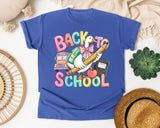 Back To School Goose graphic tee in Flo Blue
