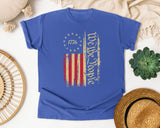 1776 We The People graphic tee in Flo Blue