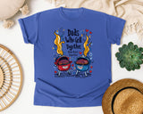 Dads Who Grill Together Stay Rare Together Grey graphic tee in Flo Blue