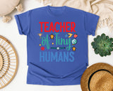 Teacher Of Tiny Humans Trophy graphic tee in Flo Blue