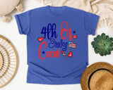 4th Of July Crew graphic tee in Flo Blue