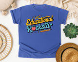 Educational Rockstar Black graphic tee in Flo Blue