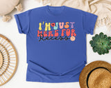 I'm Just Here For Recess graphic tee in Flo Blue