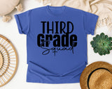 Third Grade Squad Bold graphic tee in Flo Blue