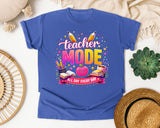 Teacher Mode All Day Every Day graphic tee in Flo Blue