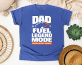 Dad Fuel Legend Mode White graphic tee in Flo Blue