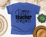 World's Best Teacher graphic tee in Flo Blue